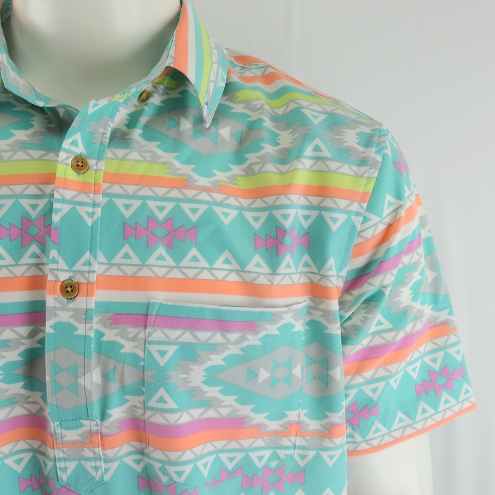 The Nutter Weekend Short Sleeve Polo Shirt Mens L Allover Print - Picture 2 of 7